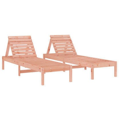 Sun Loungers 2 pcs 199.5x60x74 cm Solid Wood Douglas