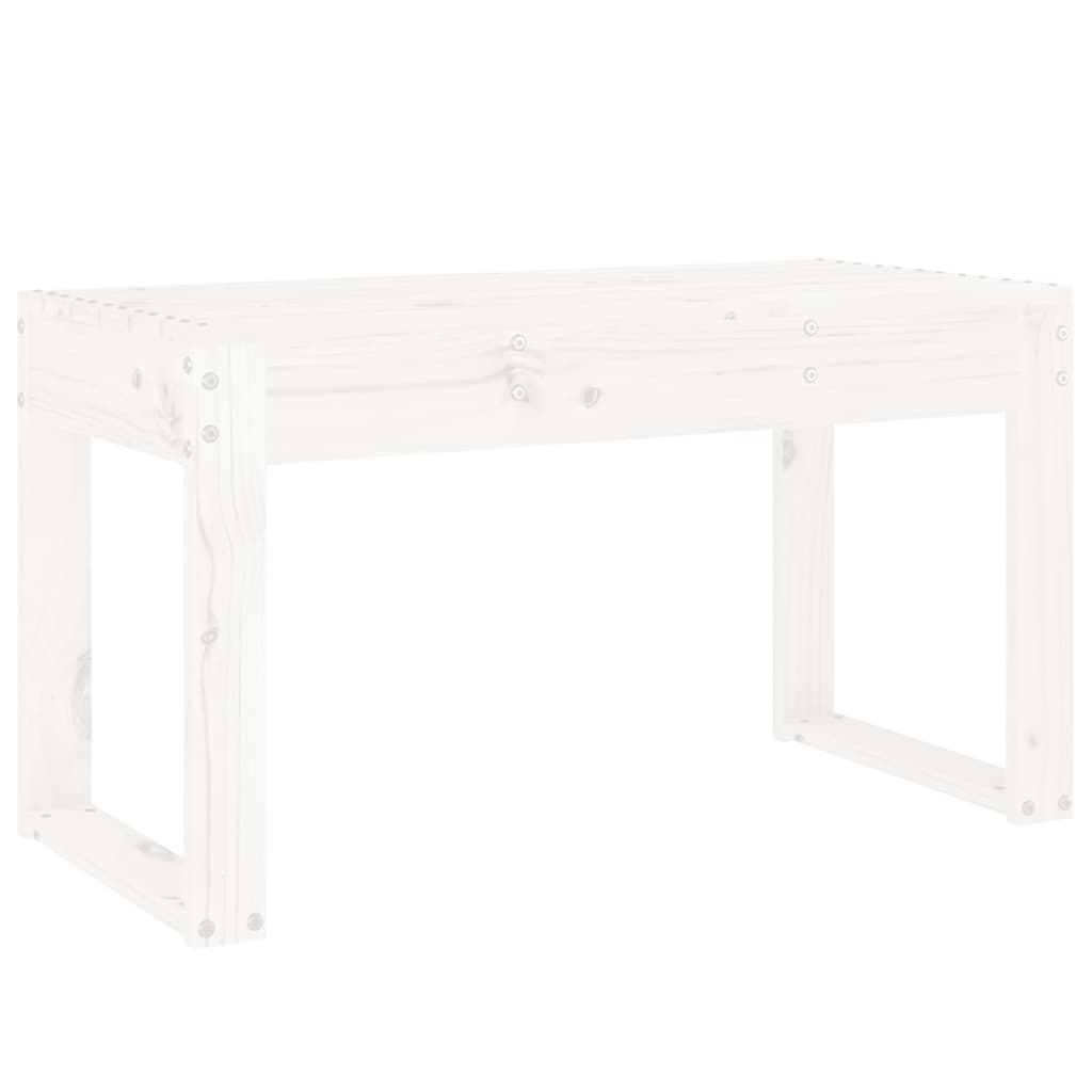 Garden Bench White 80x38x45 cm Solid Wood Pine