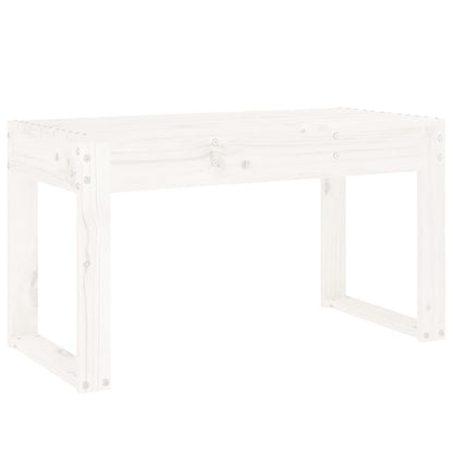 Garden Bench White 80x38x45 cm Solid Wood Pine