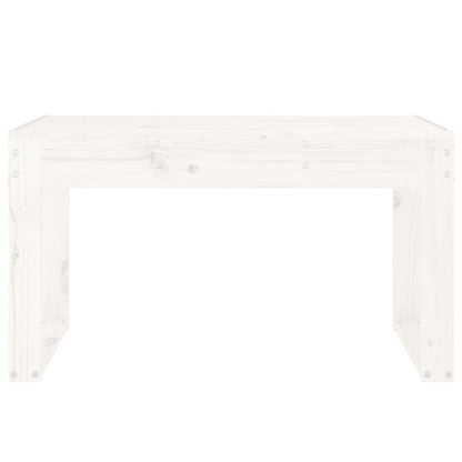 Garden Bench White 80x38x45 cm Solid Wood Pine