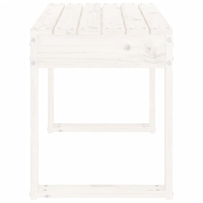 Garden Bench White 80x38x45 cm Solid Wood Pine