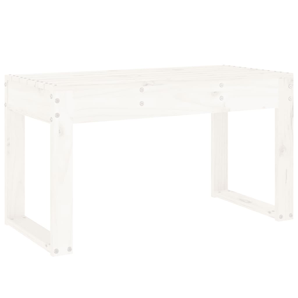 Garden Bench White 80x38x45 cm Solid Wood Pine