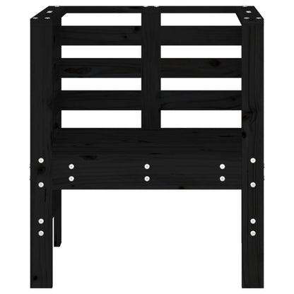 Garden Chairs 2 pcs Black 61.5x53x71 cm Solid Wood Pine