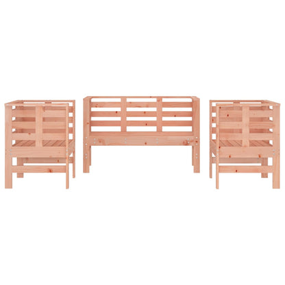 3 Piece Garden Lounge Set Solid Wood Douglas