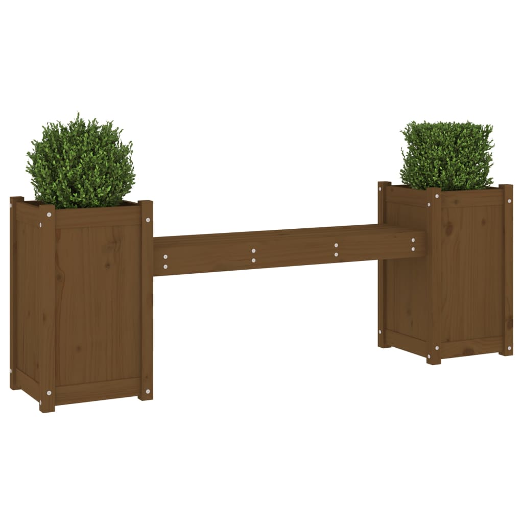 Planter Bench Honey Brown 180x36x63 cm Solid Wood Pine