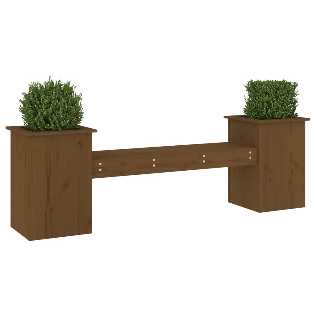 Planter Bench Honey Brown 184.5x39.5x56.5 cm Solid Wood Pine