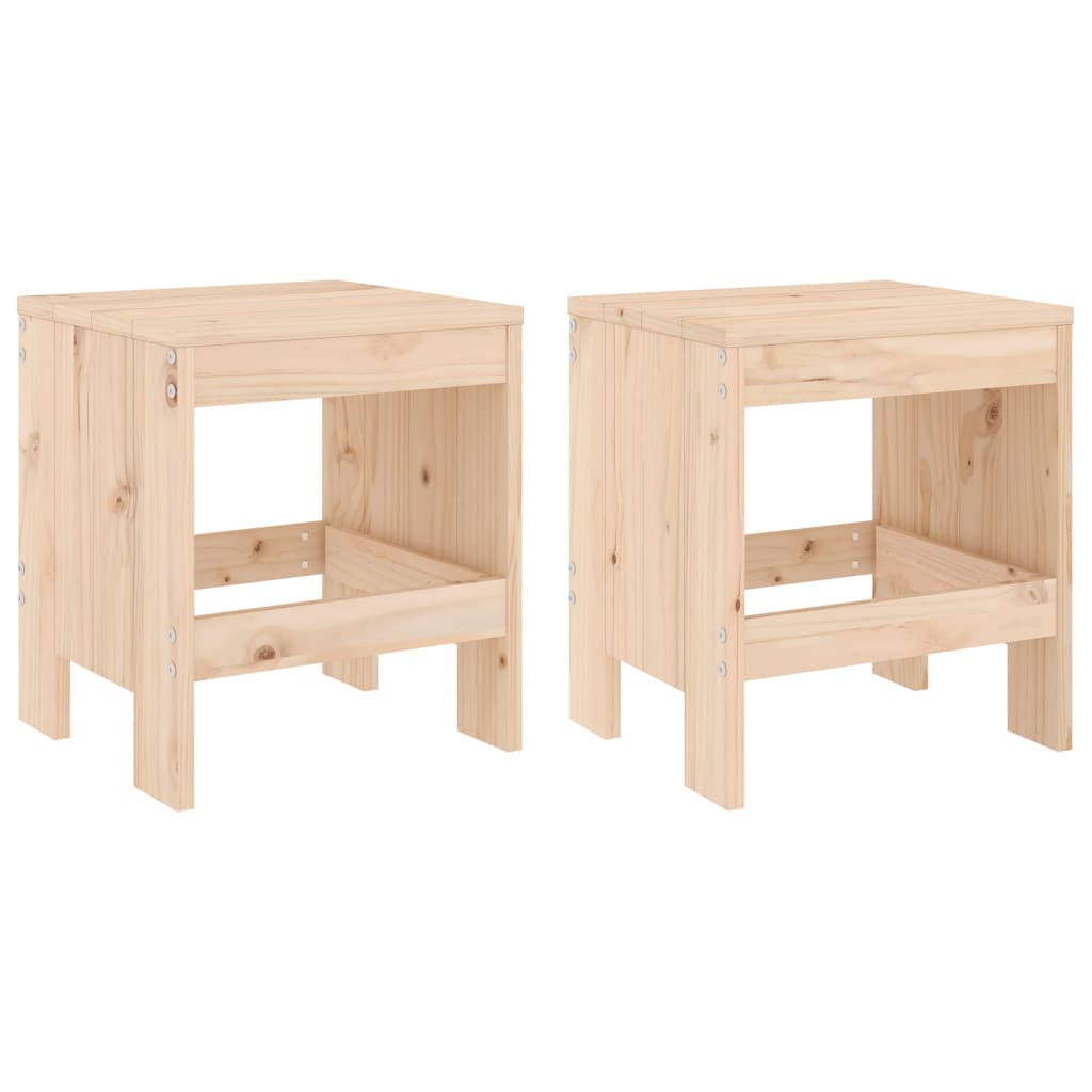 Garden Stools 2 pcs 40x36x45 cm Solid Wood Pine