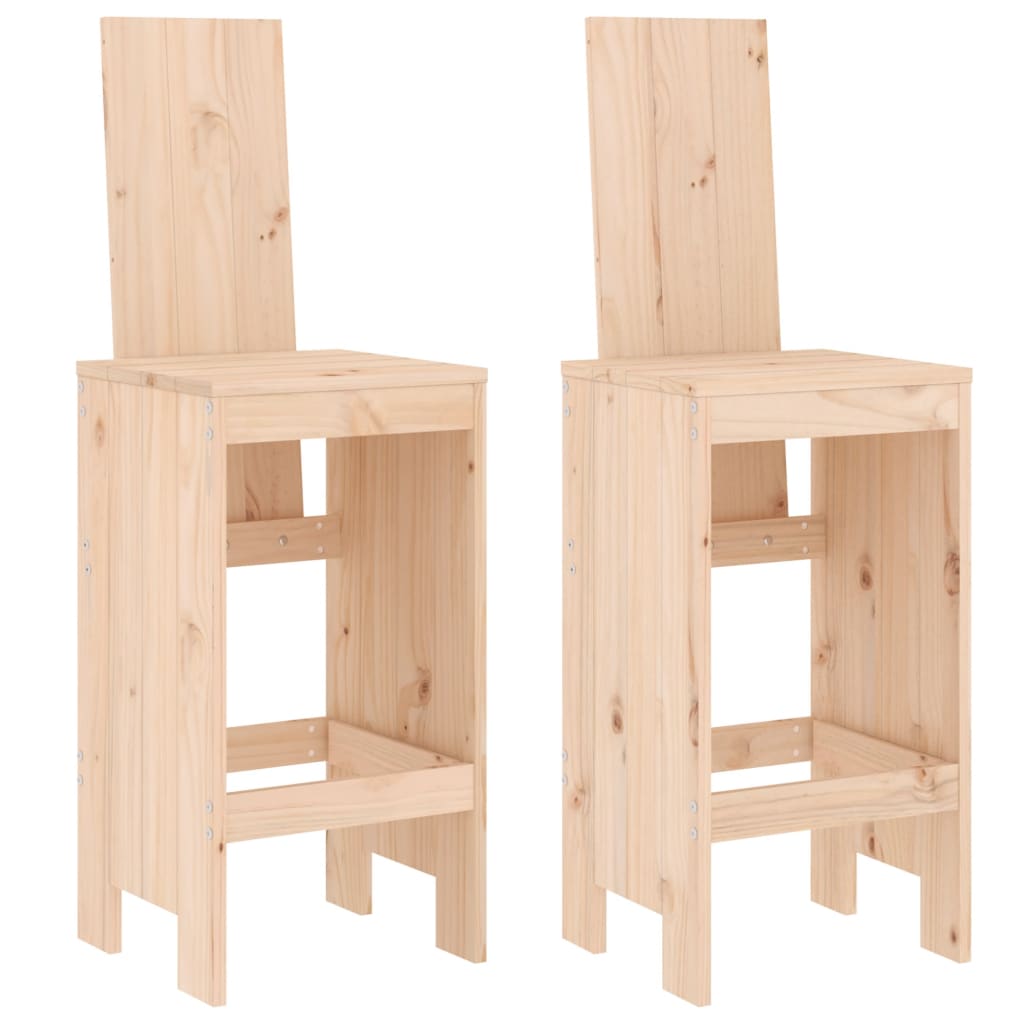 Bar Stools 2 pcs 40x42x120 cm Solid Wood Pine