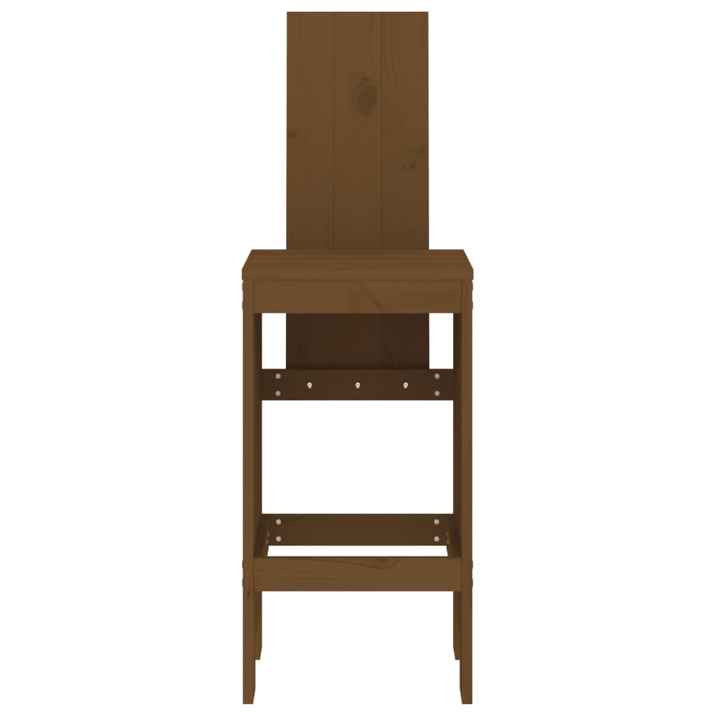 Bar Stools 2 pcs Honey Brown 40x42x120 cm Solid Wood Pine