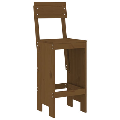 Bar Stools 2 pcs Honey Brown 40x48.5x115.5 cm Solid Wood Pine