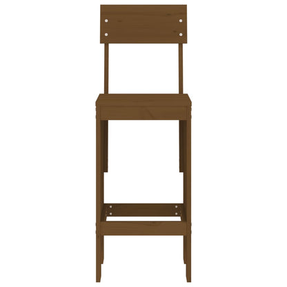 Bar Stools 2 pcs Honey Brown 40x48.5x115.5 cm Solid Wood Pine