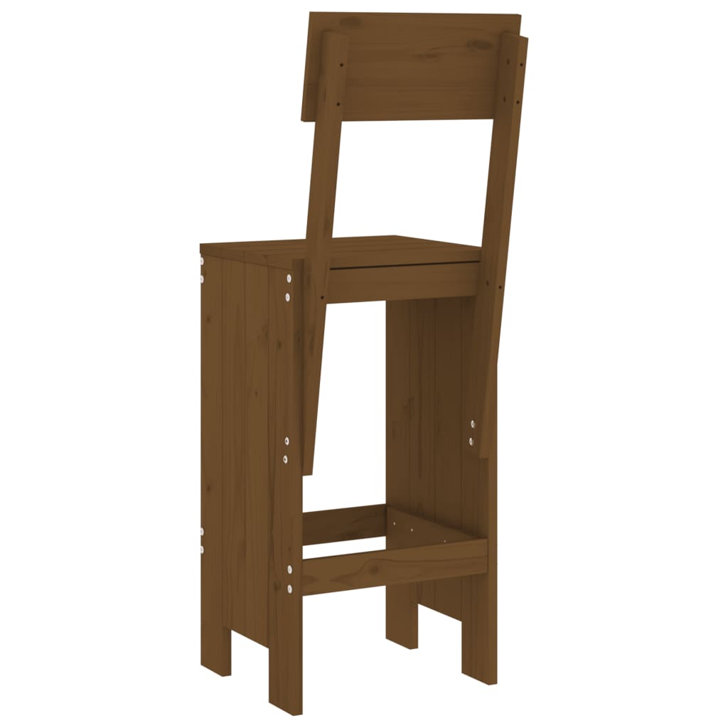 Bar Stools 2 pcs Honey Brown 40x48.5x115.5 cm Solid Wood Pine