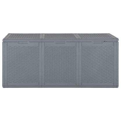 Garden Storage Box Grey PP Rattan 270 L