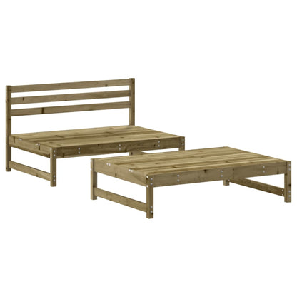 2 Piece Garden Lounge Set Impregnated Wood Pine