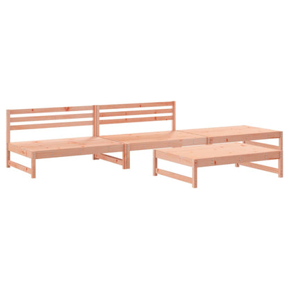 4 Piece Garden Lounge Set Solid Wood Douglas