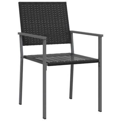 Garden Chairs 4 pcs Black 54x62.5x89 cm Poly Rattan