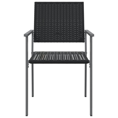 Garden Chairs 4 pcs Black 54x62.5x89 cm Poly Rattan