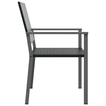 Garden Chairs 4 pcs Black 54x62.5x89 cm Poly Rattan