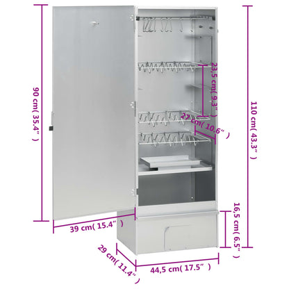 BBQ Oven Smoker with Table Galvanised Steel