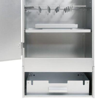 BBQ Oven Smoker with Wood Chips 44.5x29x110 cm Galvanised steel