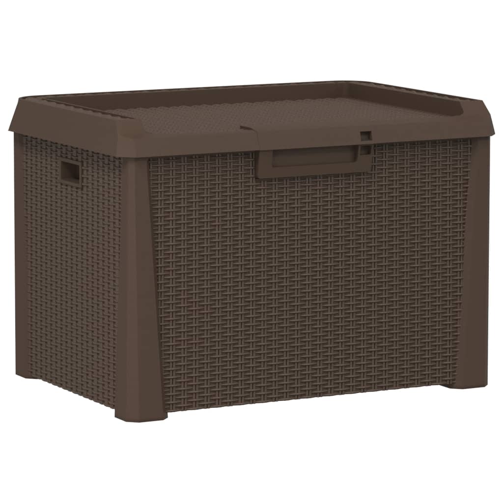 Garden Storage Box Brown 125 L PP