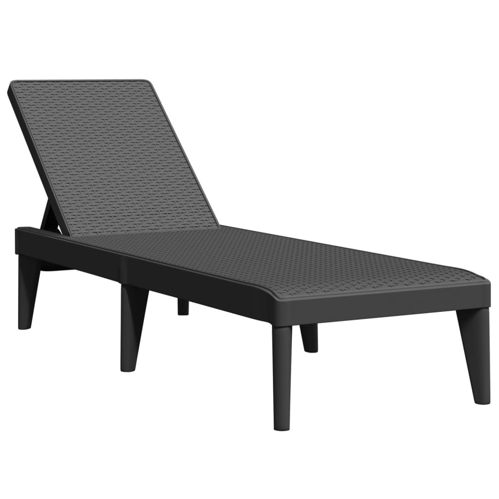 Sun Lounger Anthracite 186x60x29 cm PP