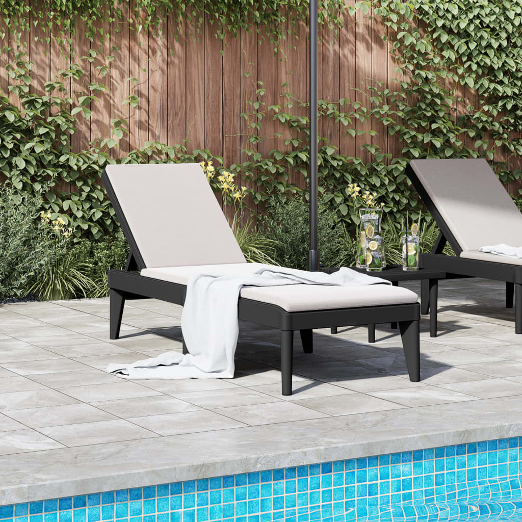 Sun Lounger Anthracite 186x60x29 cm PP