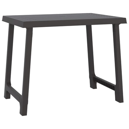 Camping Table Anthracite 79x56x64 cm PP Wooden Look