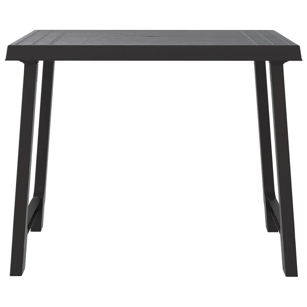 Camping Table Anthracite 79x56x64 cm PP Wooden Look