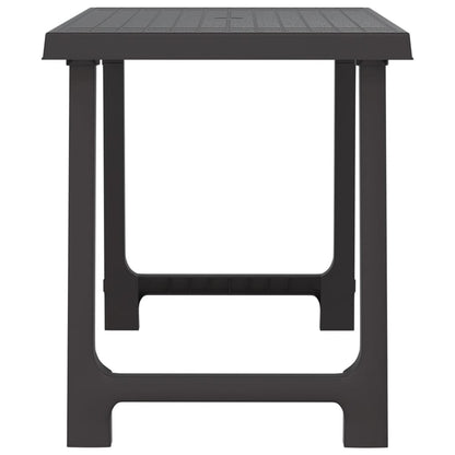 Camping Table Anthracite 79x56x64 cm PP Wooden Look