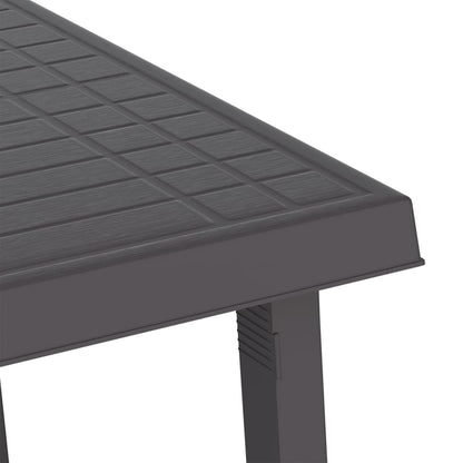 Camping Table Anthracite 79x56x64 cm PP Wooden Look