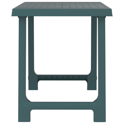 Camping Table Green 79x56x64 cm PP Wooden Look