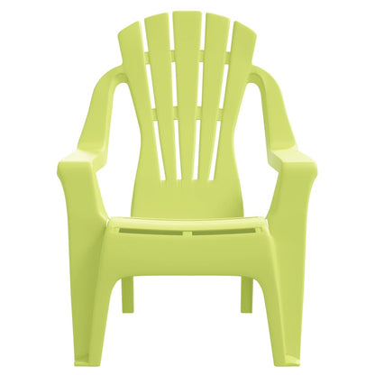 Garden Chairs 2 pcs for Children Green 37x34x44cm PP Wooden Look