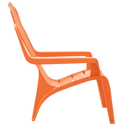 Garden Chairs 2 pcs for Children Orange 37x34x44cm PP Wooden Look