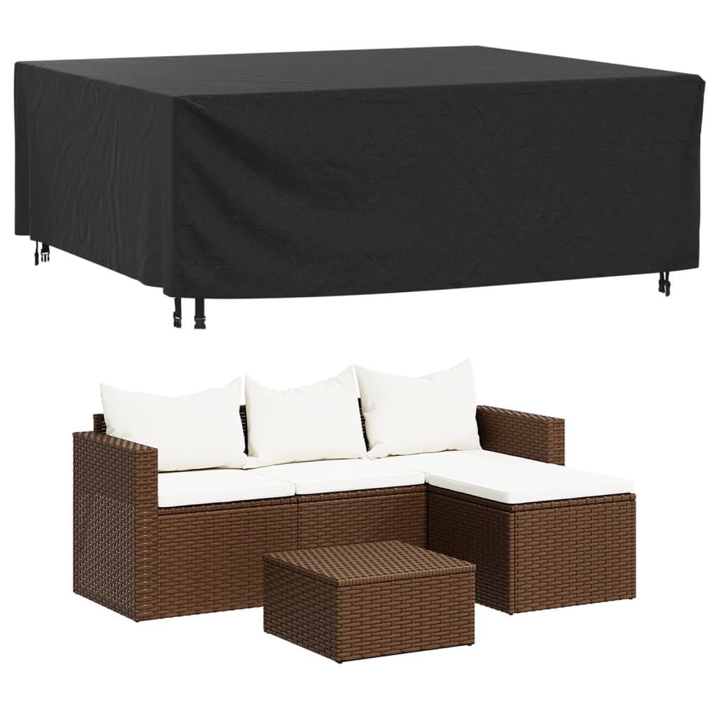 Garden Furniture Cover Black 200x160x70 cm Waterproof 420D