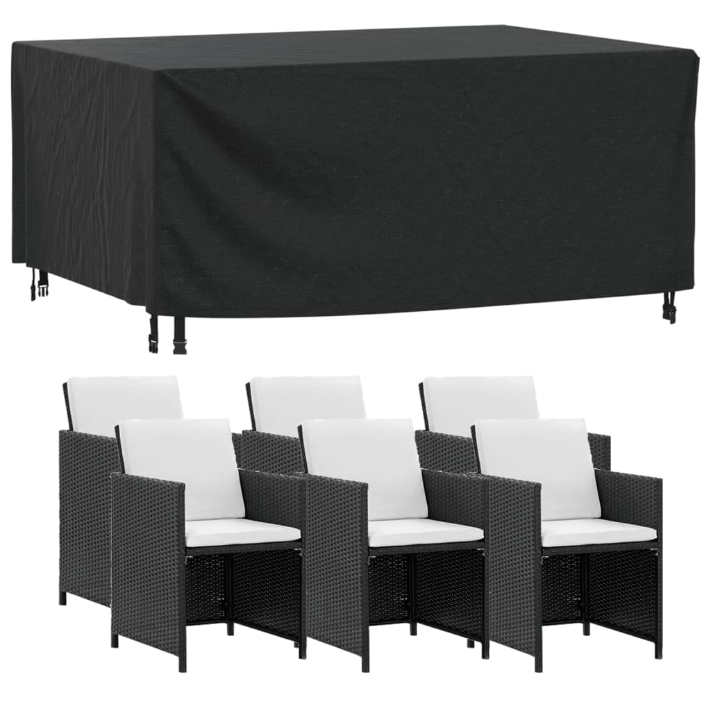 Garden Furniture Cover Black 172x113x73 cm Waterproof 420D