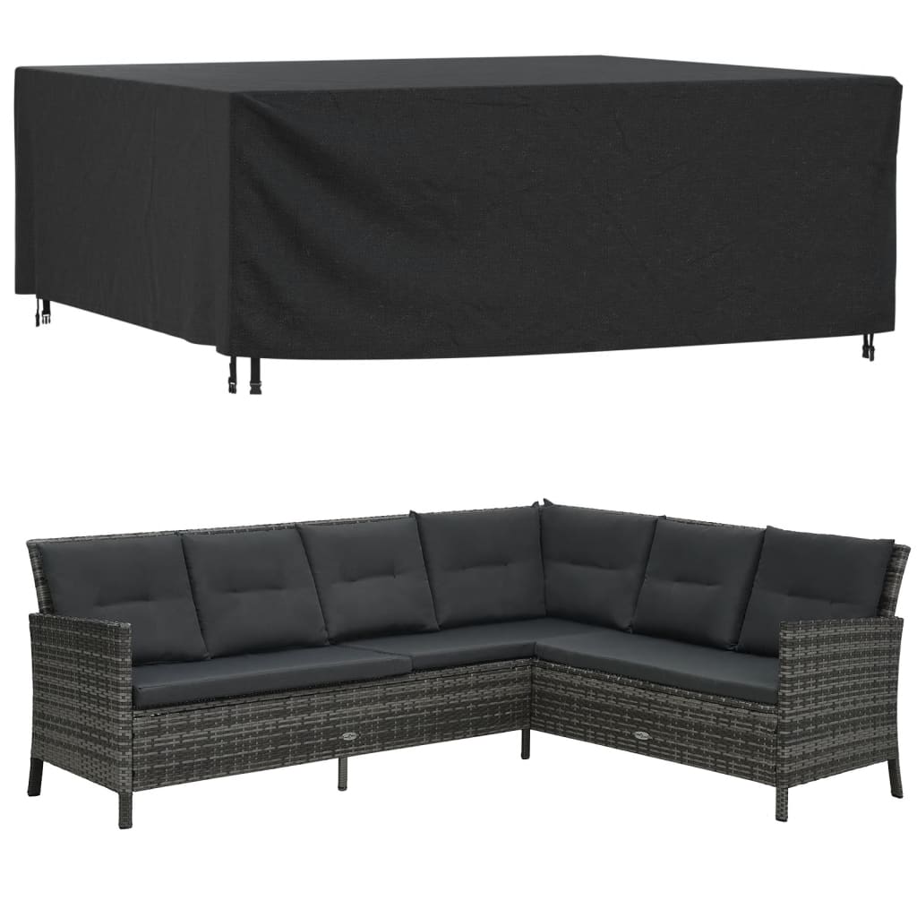 Garden Furniture Cover Black 250x210x90 cm Waterproof 420D