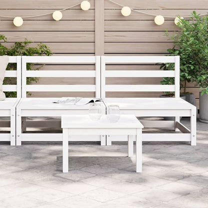 Garden Sofas Armless 2 pcs White 70x70x67 cm Solid Wood Pine