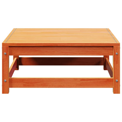 Garden Footstool Wax Brown 70x70x30 cm Solid Wood Pine