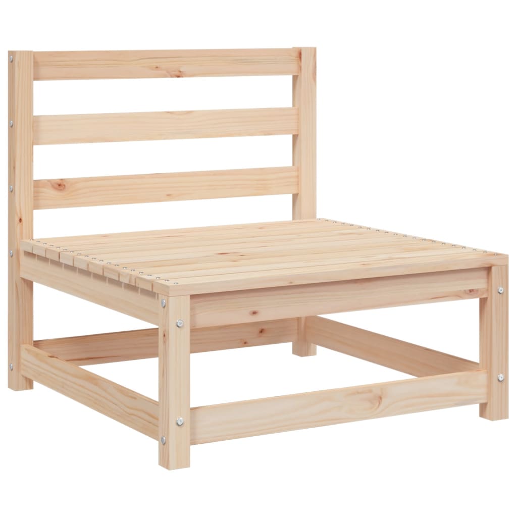 Garden Sofa 3-Seater Solid Wood Pine