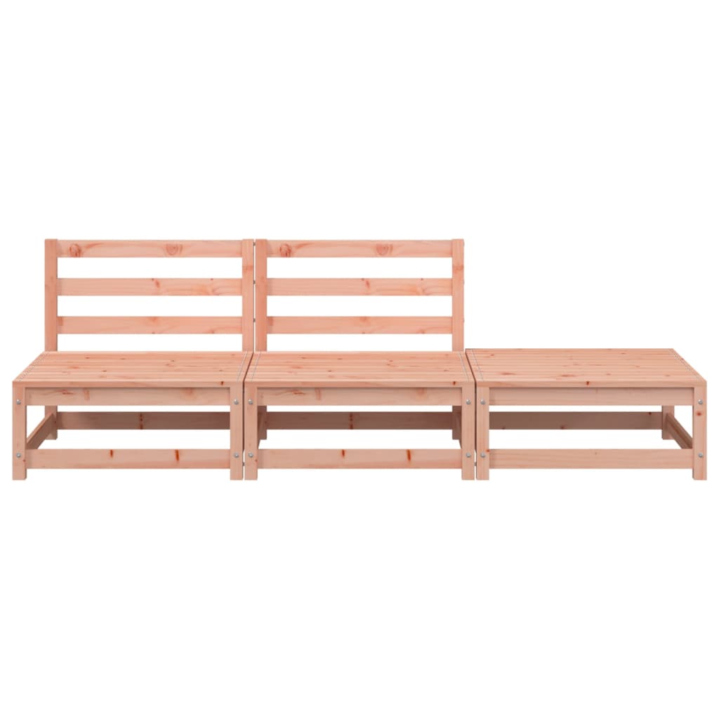 Garden Sofa Armless with Footstool Solid Wood Douglas