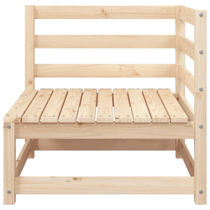 Garden Sofa with Footstool 2-Seater Solid Wood Pine