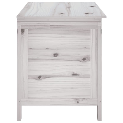 Garden Storage Box White 99x49.5x58.5 cm Solid Wood Fir