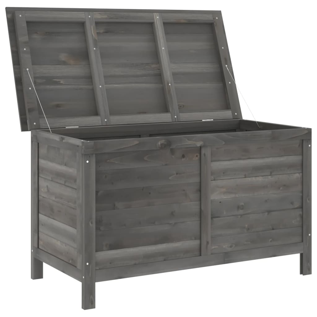 Garden Storage Box Anthracite 99x49.5x58.5 cm Solid Wood Fir