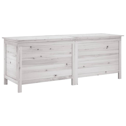 Garden Storage Box White 150x50x56.5 cm Solid Wood Fir