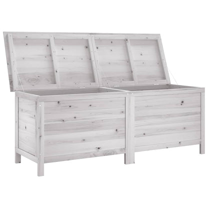 Garden Storage Box White 150x50x56.5 cm Solid Wood Fir