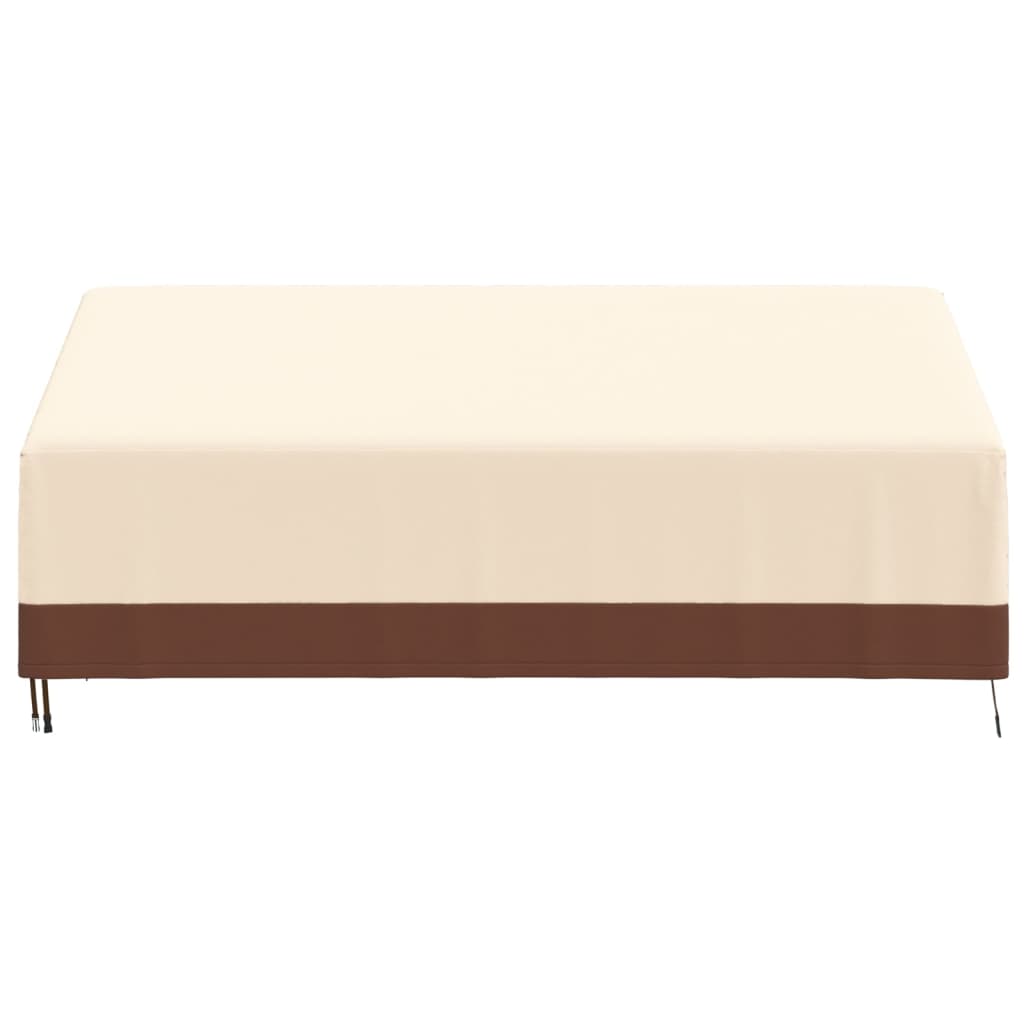 3-Seater Bench Cover Beige 198x97x48/74 cm 600D Oxford