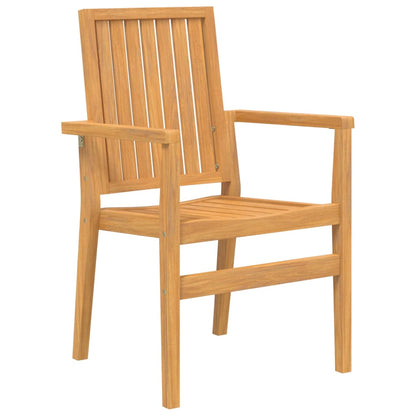 Stackable Garden Chairs 4 pcs 56.5x57.5x91 cm Solid Wood Teak