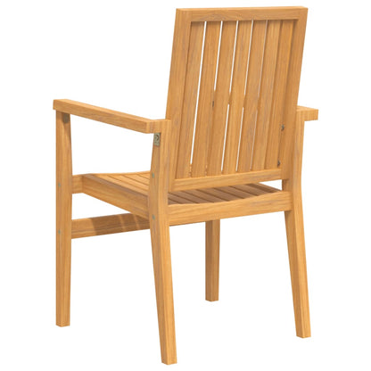 Stackable Garden Chairs 4 pcs 56.5x57.5x91 cm Solid Wood Teak