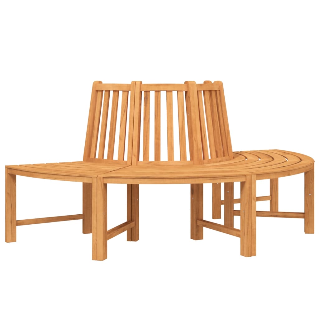 Tree Benches 2 pcs Half Round Ã˜201 cm Solid Wood Teak